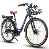 SAMEBIKE RS-A07 Electric Bike - 500W Motor 36V13Ah Battery 40KM Range Mechanical Disc Brakes - Deep Blue